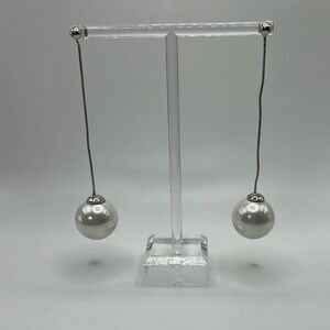 Dramatic Large Faux Pearl Drop Earringa